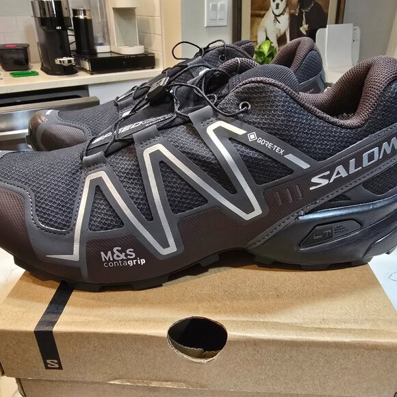 Salomon Speedcross 3 GTX Goretex NEW 10.5 Phantom Blk/Coffee Trail Running Shoes - Picture 1 of 14